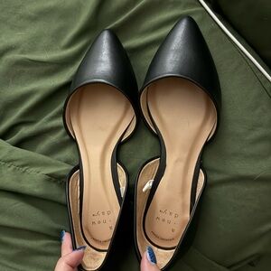 a new day Black Pointed Flats